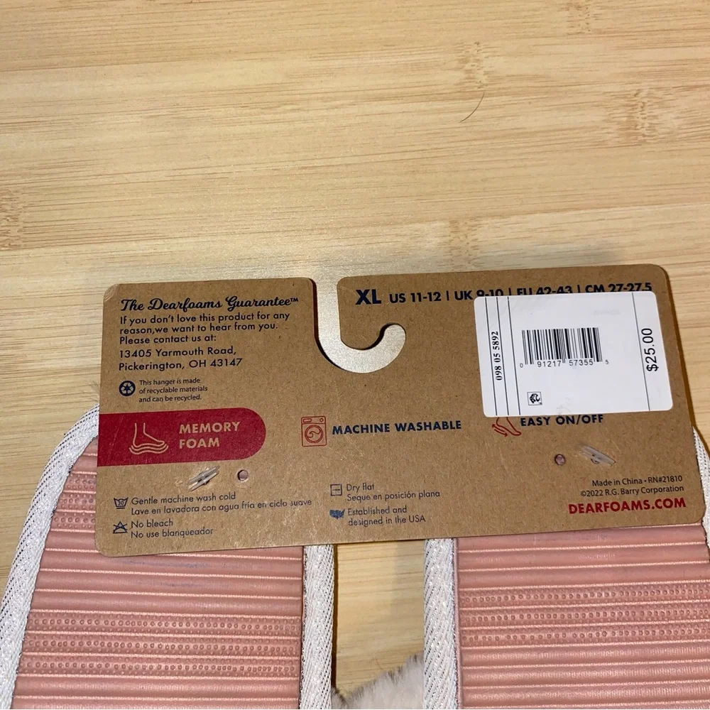 dluxe by dearfoams Women's Mother Super Mom Slippers Cream XL NEW 11 12 gift - Picture 6 of 7